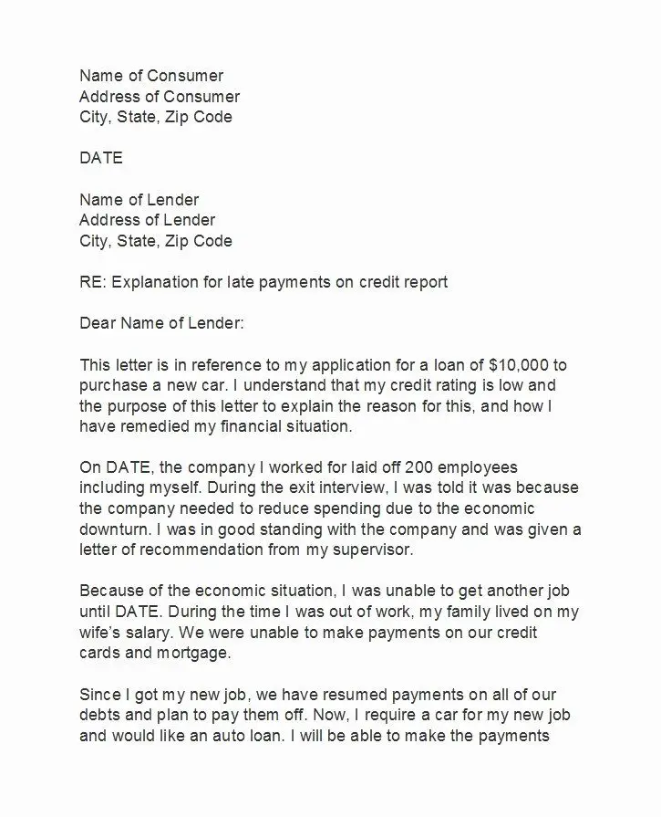 Sample Letter Of Explanation for Bankruptcy Best Of 48 Letters ...